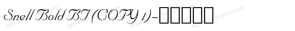 Snell Bold BT (COPY 1)字体转换